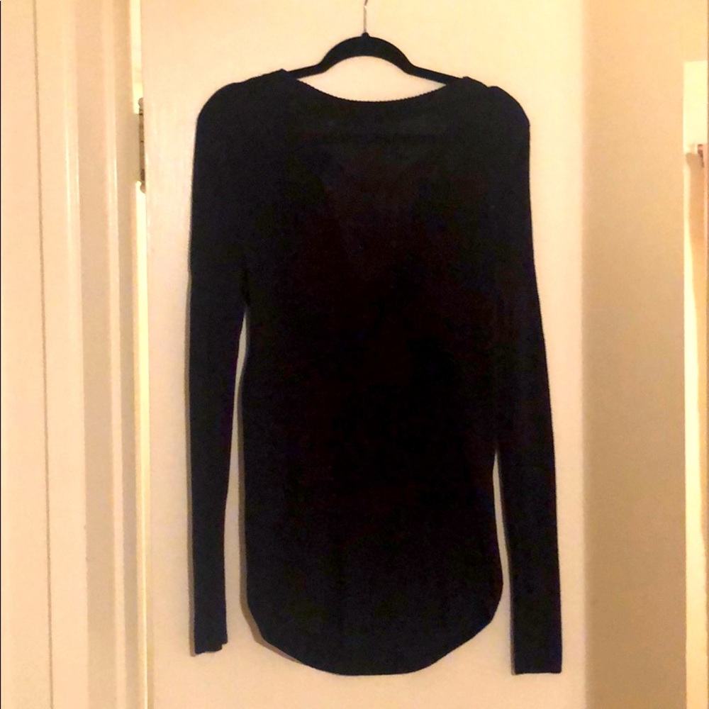Navy Sweater with Bow